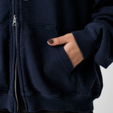 COLLEGIATE ZIP HOODIE Navy / Free