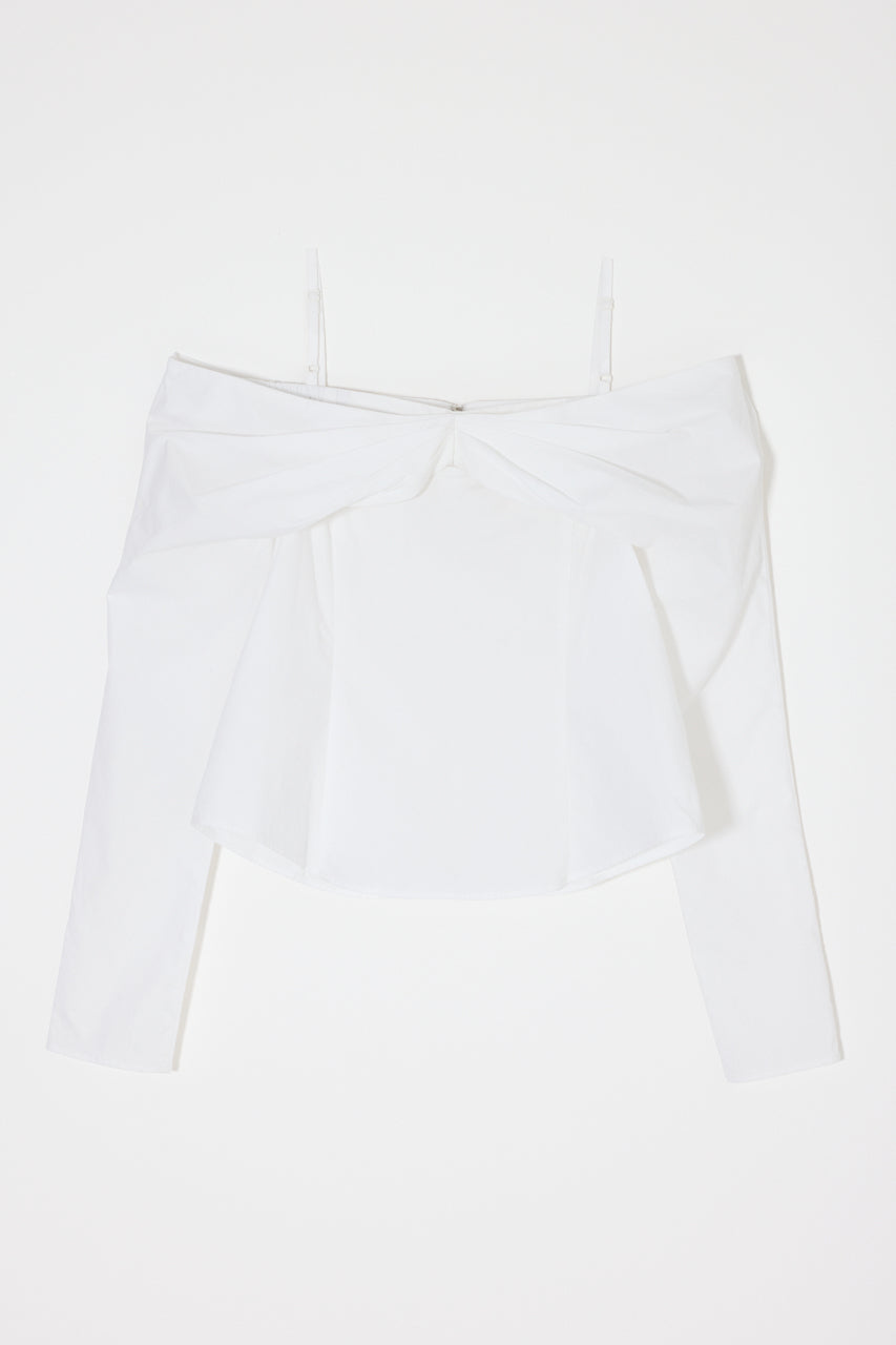 RIBBON OFF SHOULDER BLOUSE White / 1 (S)