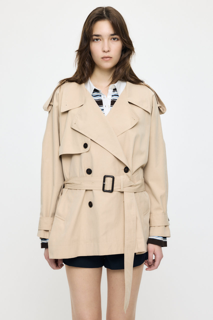 SHORT TRENCH COAT Beige / Free
