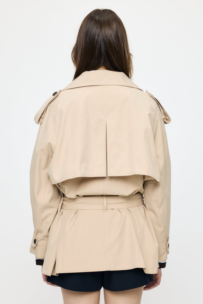 SHORT TRENCH COAT Beige / Free