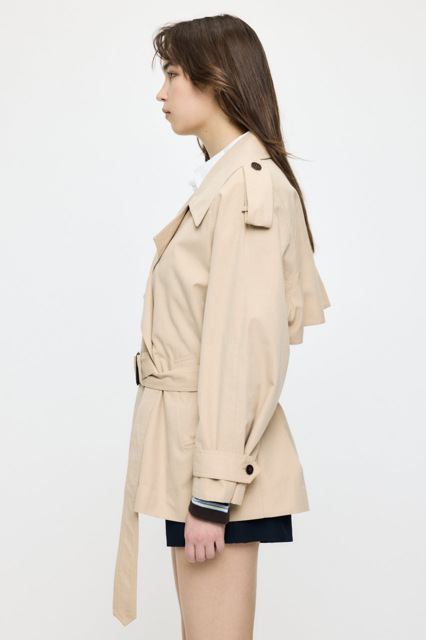 SHORT TRENCH COAT Beige / Free