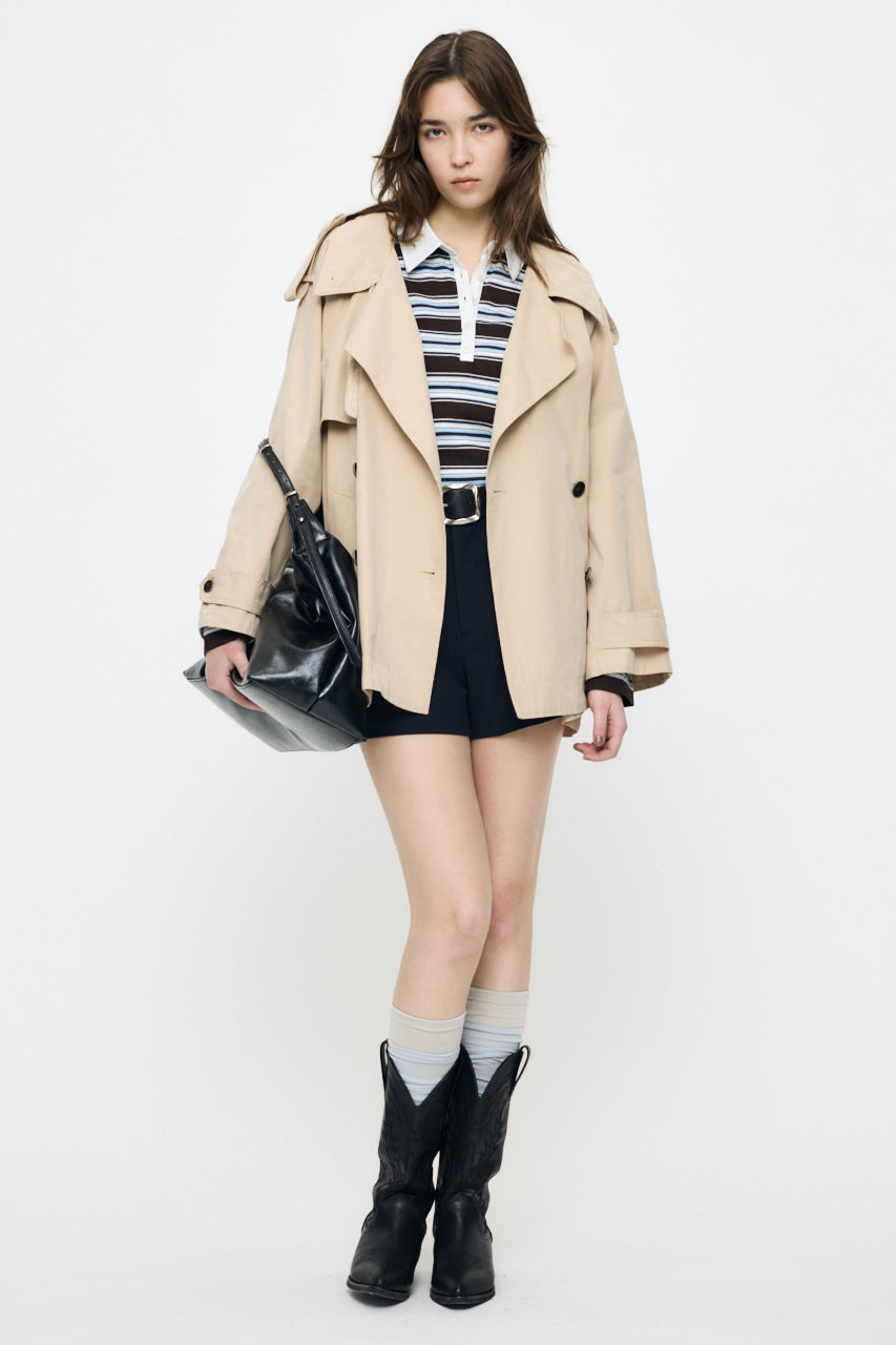 SHORT TRENCH COAT Beige / Free