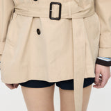 SHORT TRENCH COAT Beige / Free