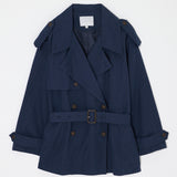 SHORT TRENCH COAT Navy / Free