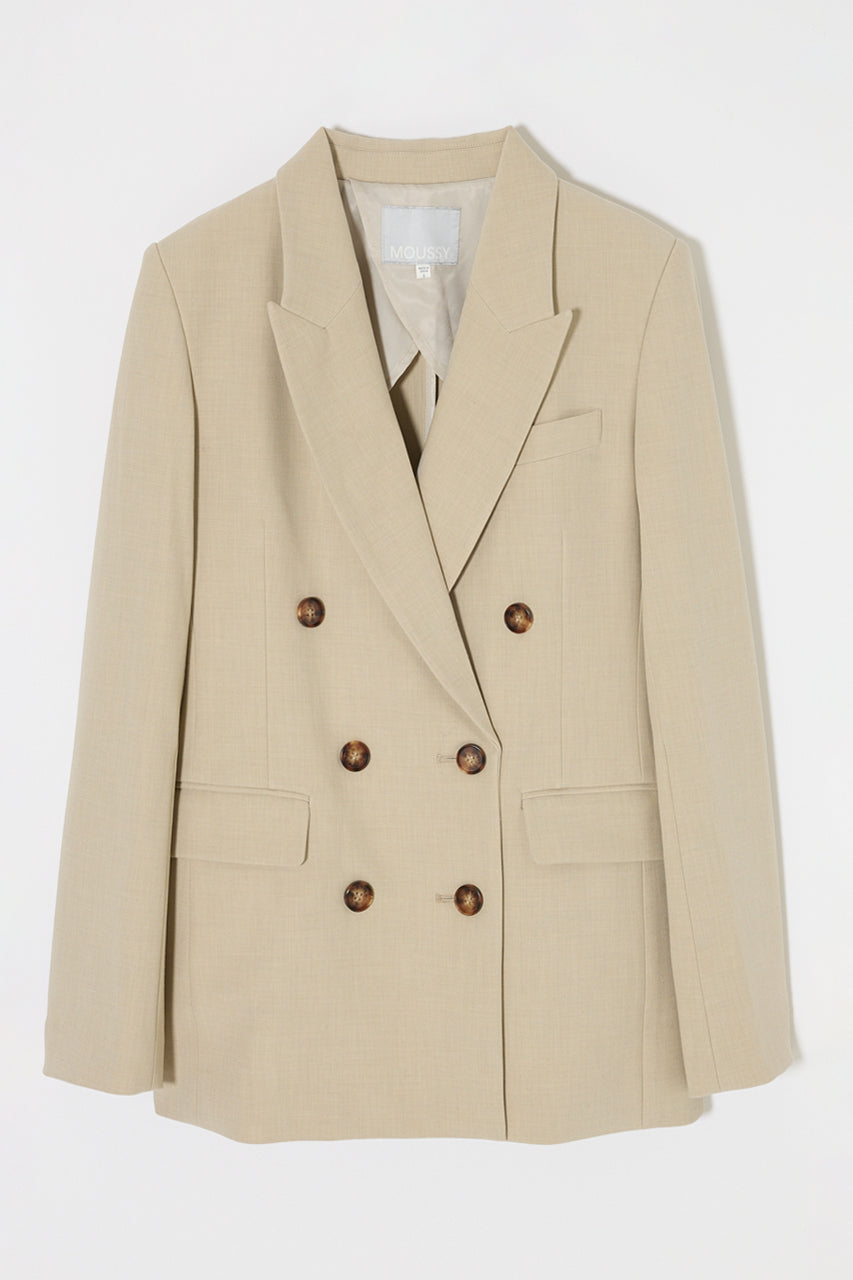 DOUBLE BREASTED JACKET Light Beige / 1 (S)