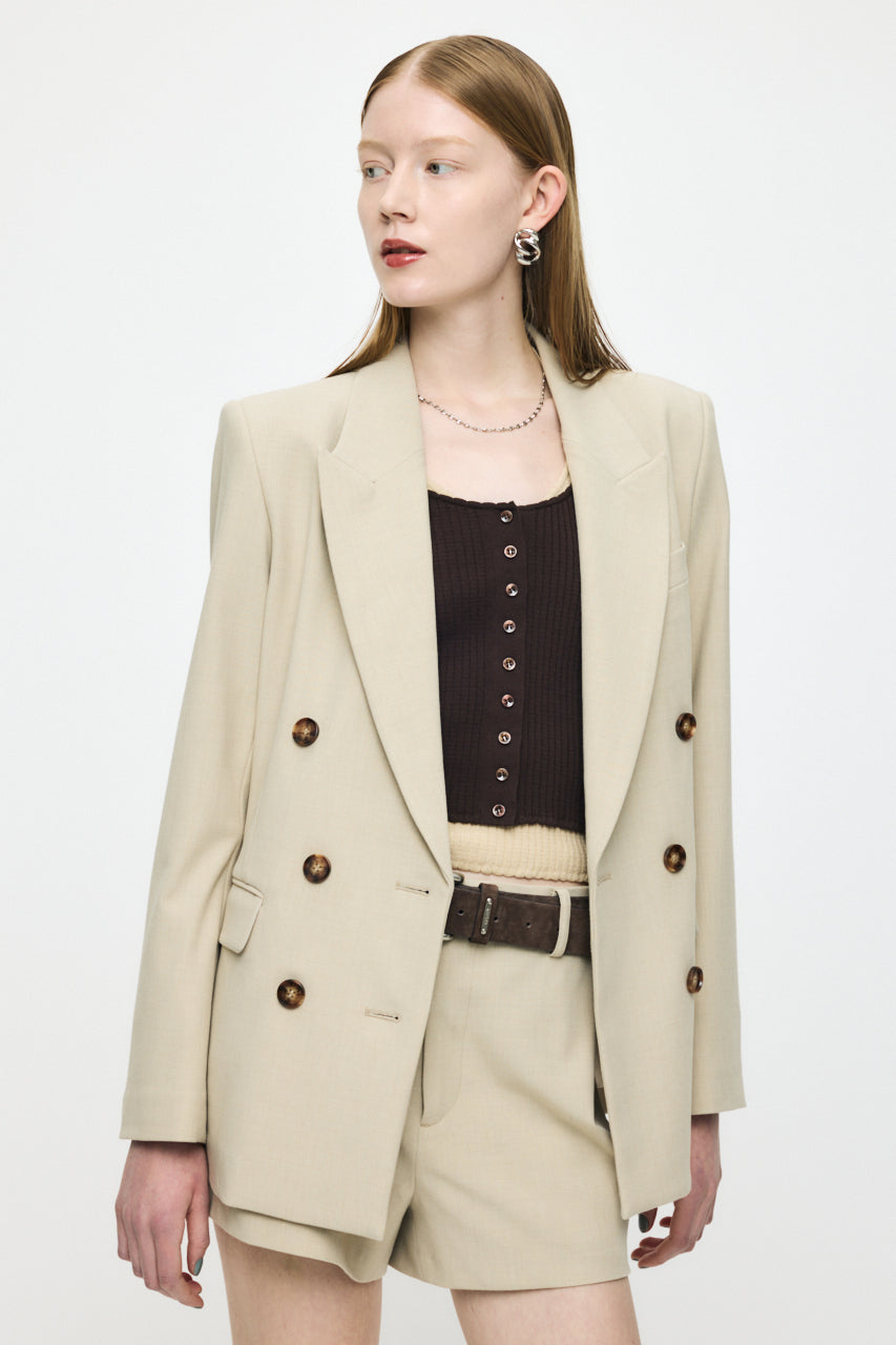 DOUBLE BREASTED JACKET Light Beige / 1 (S)