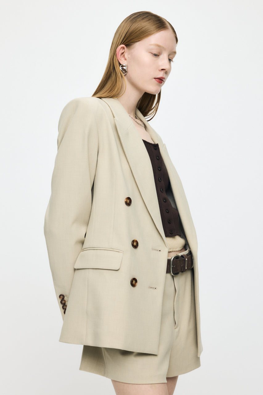 DOUBLE BREASTED JACKET Light Beige / 1 (S)