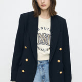 DOUBLE BREASTED JACKET Navy / 1 (S)