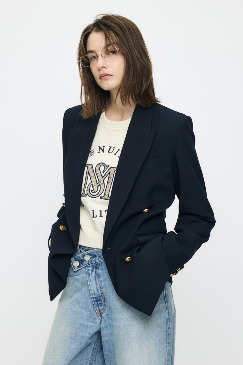 DOUBLE BREASTED JACKET Navy / 1 (S)