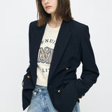 DOUBLE BREASTED JACKET Navy / 1 (S)