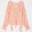 CHIFFON RUFFLE BLOUSE Light Pink / Free