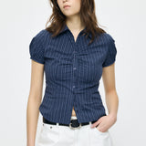 SHORT SLEEVE FIT SHIRT Multi Navy / 1 (S)