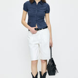 SHORT SLEEVE FIT SHIRT Multi Navy / 1 (S)