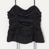 SATIN GATHER CAMI Black / Free