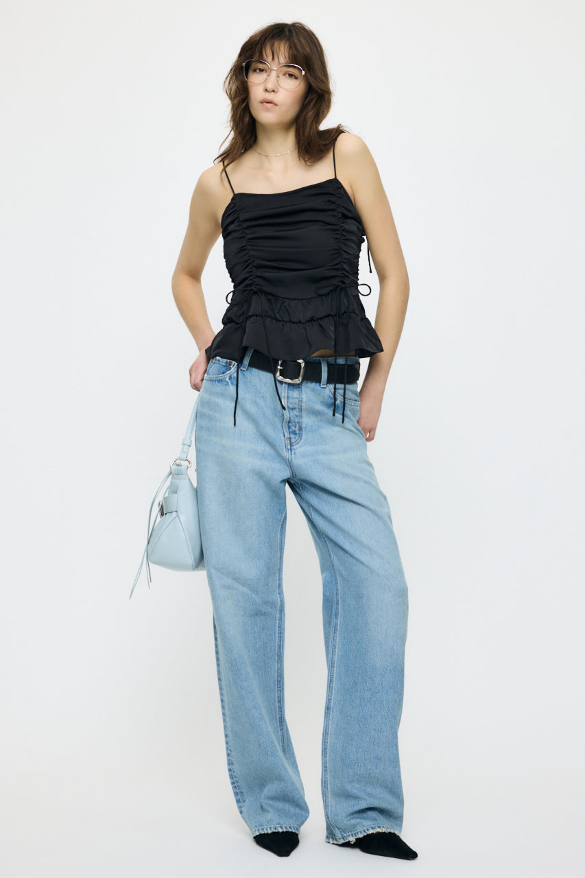 SATIN GATHER CAMI Black / Free