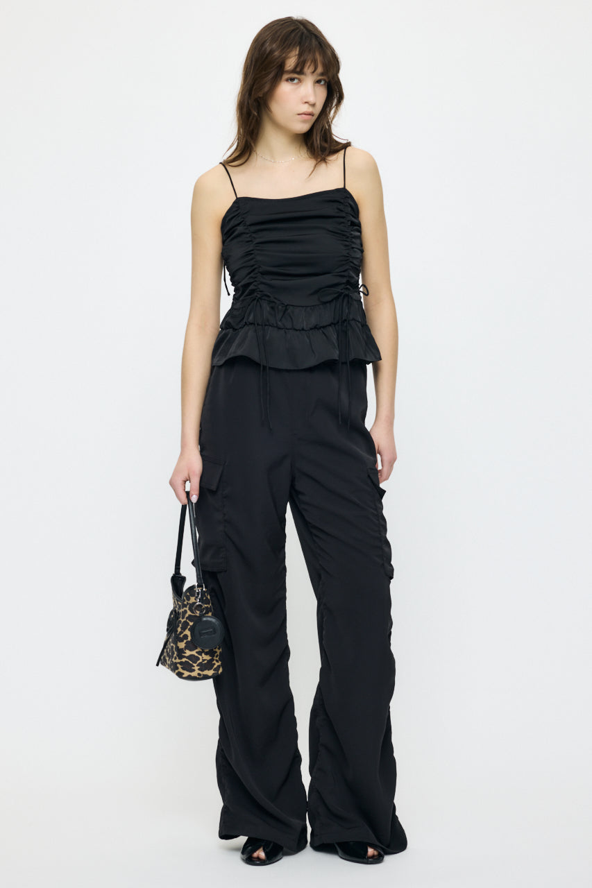 SATIN GATHER CAMI Black / Free