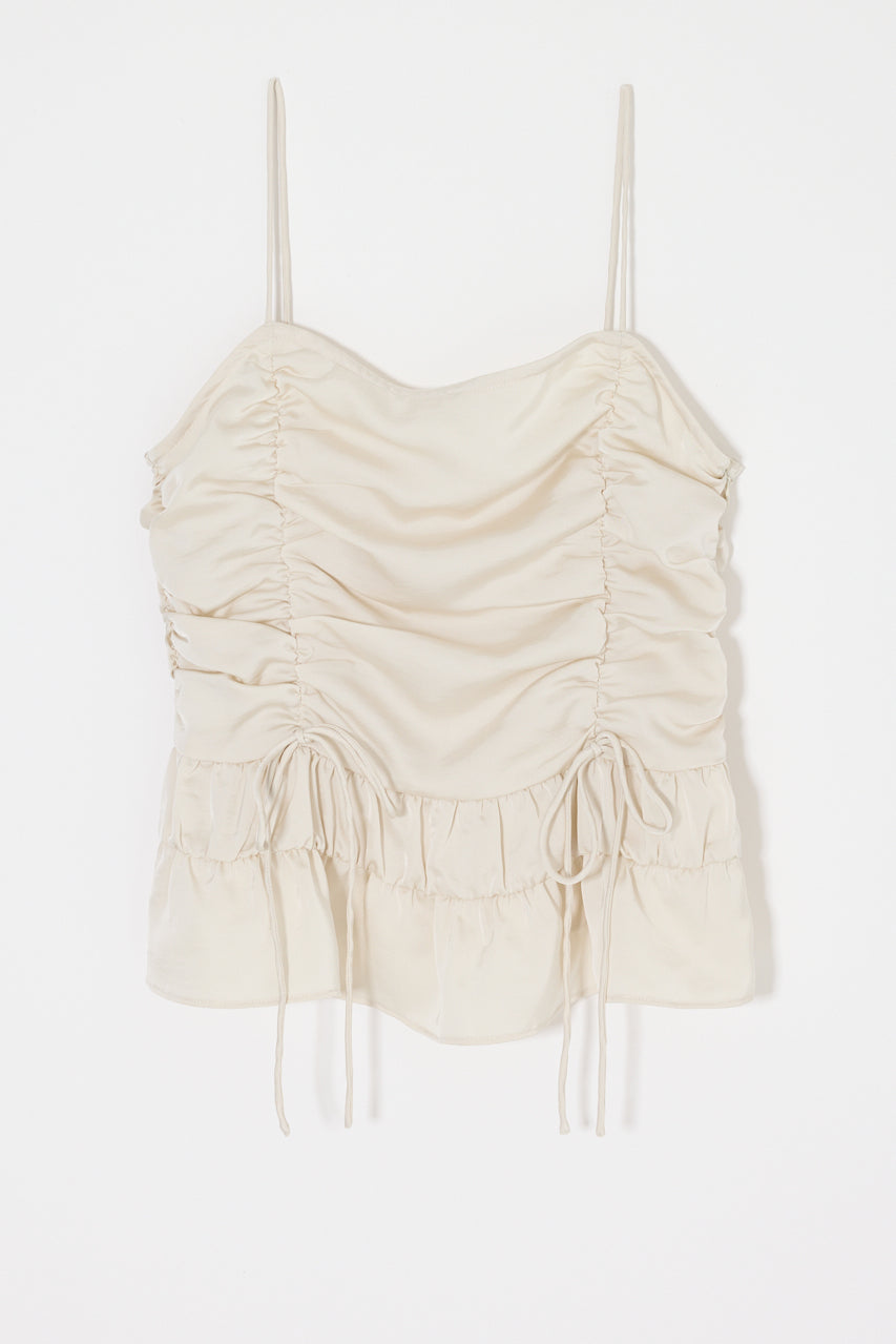 SATIN GATHER CAMI Ivory / Free