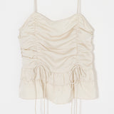 SATIN GATHER CAMI Ivory / Free
