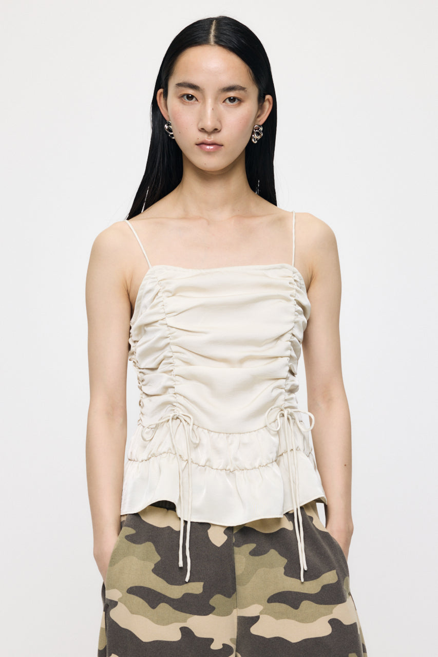 SATIN GATHER CAMI Ivory / Free