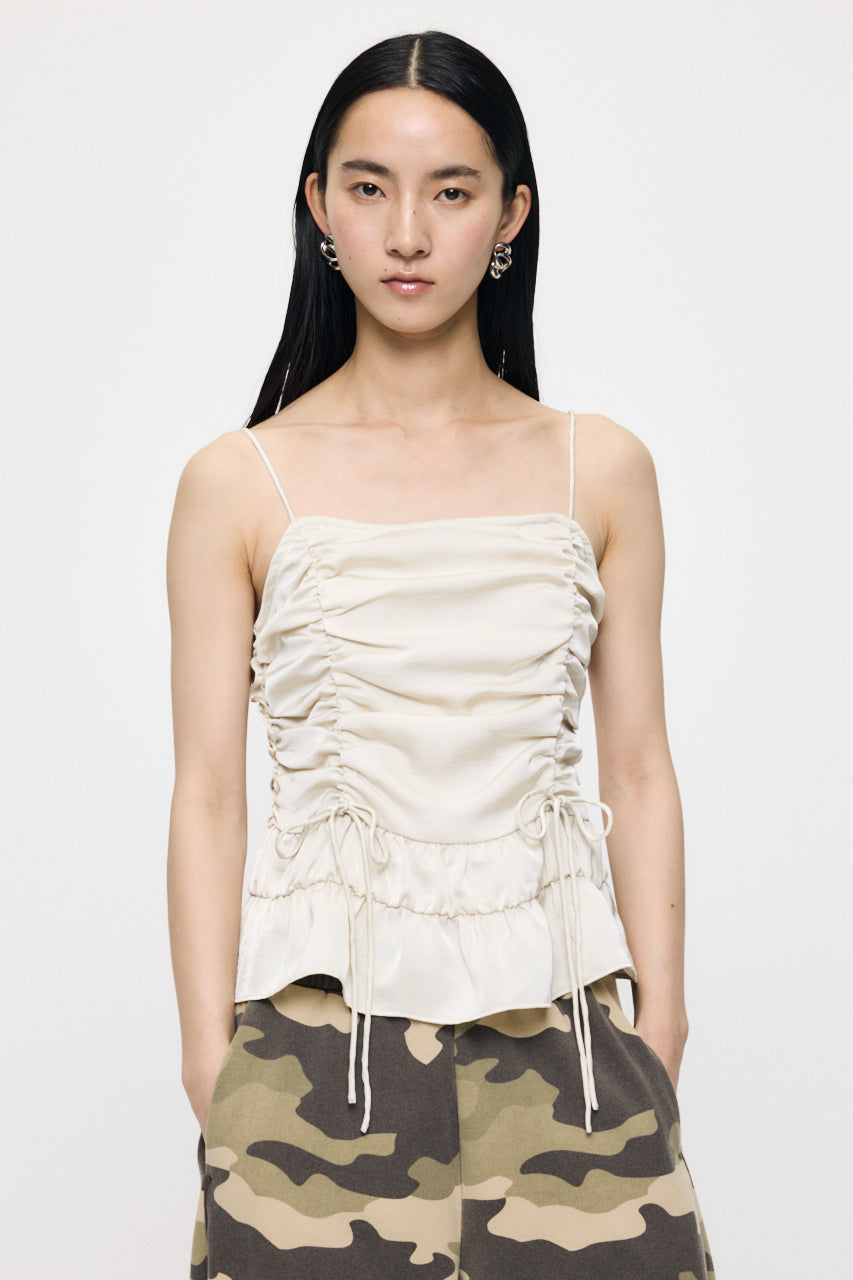 SATIN GATHER CAMI Ivory / Free
