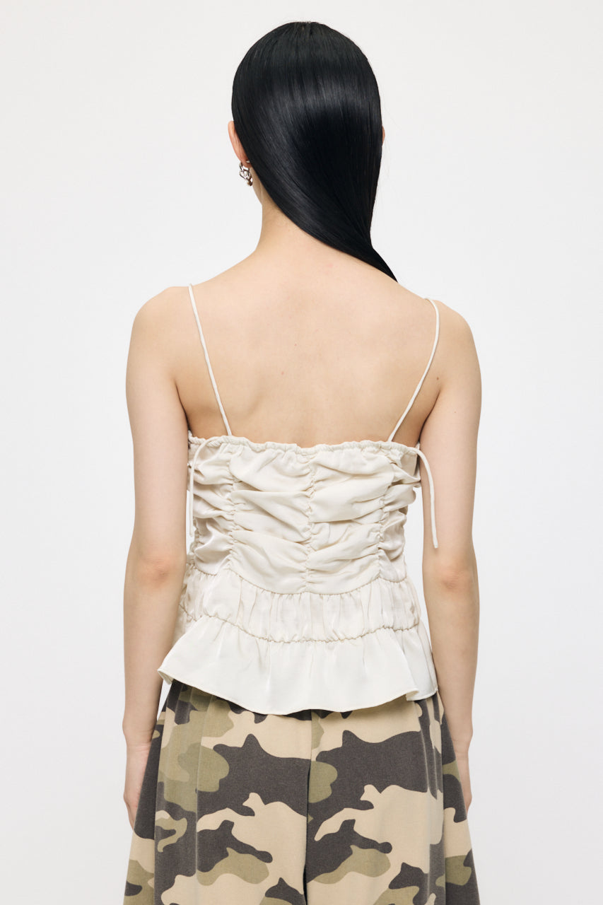 SATIN GATHER CAMI Ivory / Free