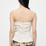 SATIN GATHER CAMI Ivory / Free