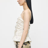 SATIN GATHER CAMI Ivory / Free