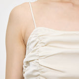SATIN GATHER CAMI Ivory / Free