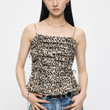 SATIN GATHER CAMI Multi Brown / Free