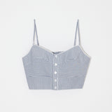 OVER SHIRT & BUISTIER SET Multi Blue / Free