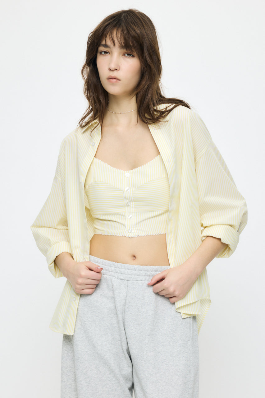 OVER SHIRT & BUISTIER SET Multi Yellow / Free