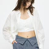 OVER SHIRT & BUISTIER SET Off White / Free