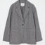 LINEN BLEND OVERSIZED JACKET Gray / Free