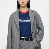 LINEN BLEND OVERSIZED JACKET Gray / Free