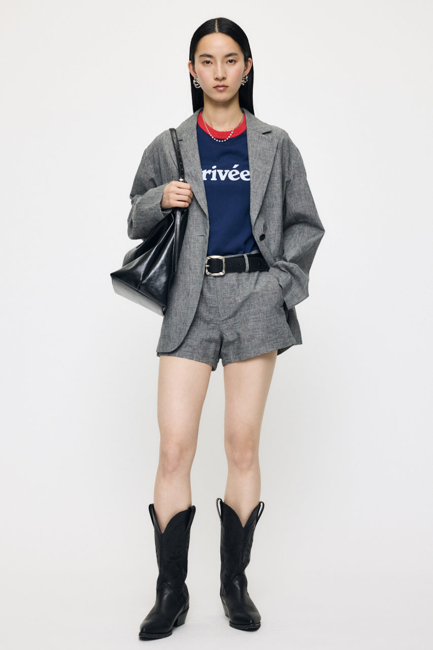 LINEN BLEND OVERSIZED JACKET Gray / Free