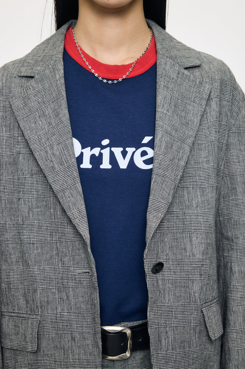 LINEN BLEND OVERSIZED JACKET Gray / Free