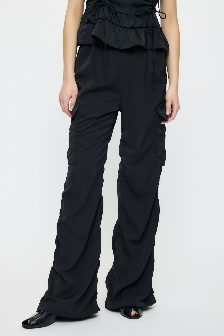 SATIN CARGO PANT Black / 1 (S)
