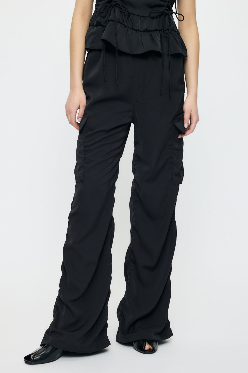 SATIN CARGO PANT Black / 1 (S)