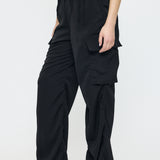 SATIN CARGO PANT Black / 1 (S)