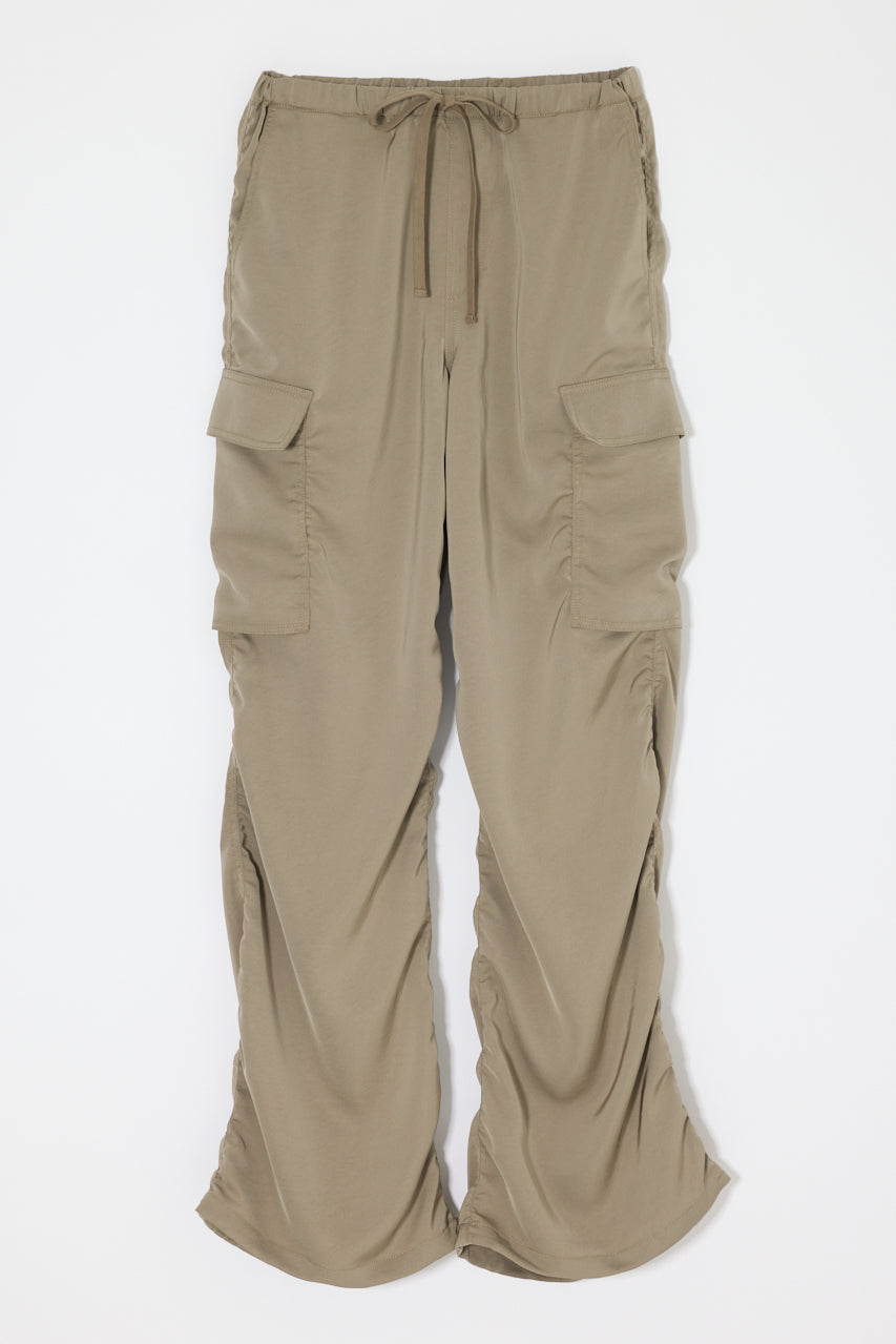 SATIN CARGO PANT Khaki / 1 (S)