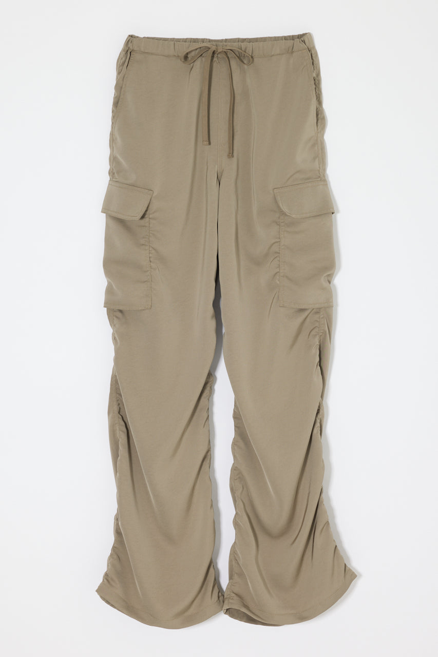 SATIN CARGO PANT Khaki / 1 (S)