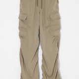 SATIN CARGO PANT Khaki / 1 (S)