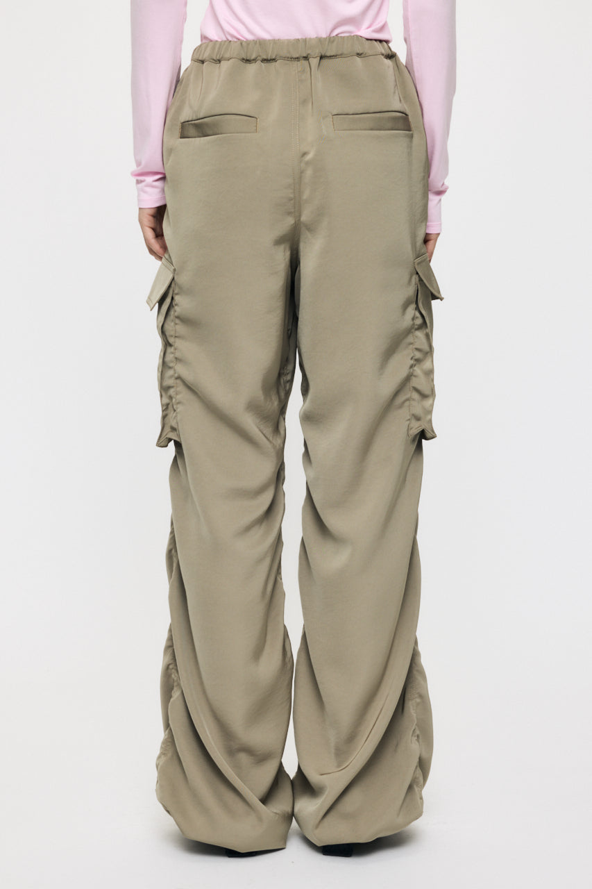 SATIN CARGO PANT Khaki / 1 (S)