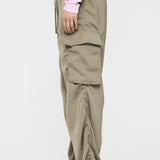SATIN CARGO PANT Khaki / 1 (S)