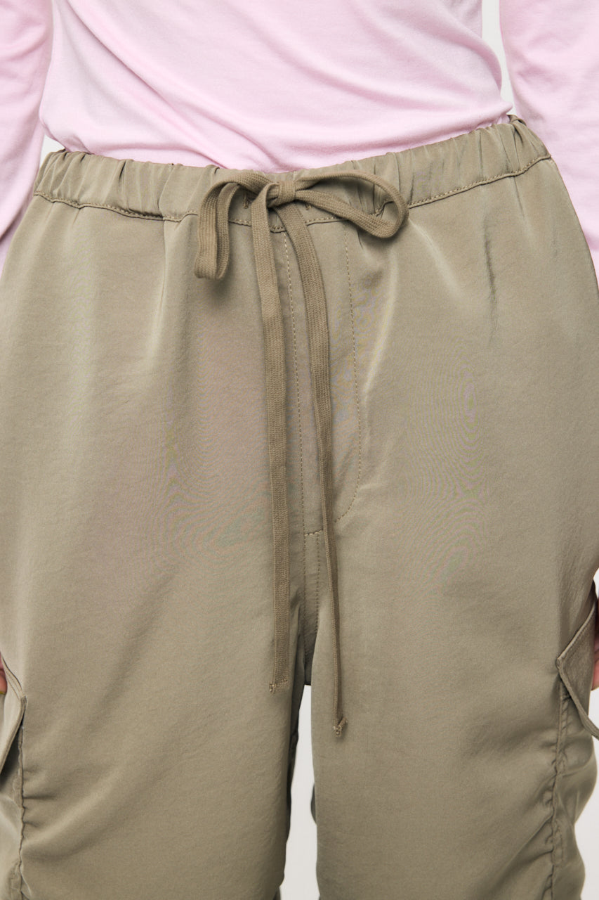 SATIN CARGO PANT Khaki / 1 (S)
