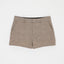 LINEN BLEND MICRO SHORTS Brown / 1 (S)