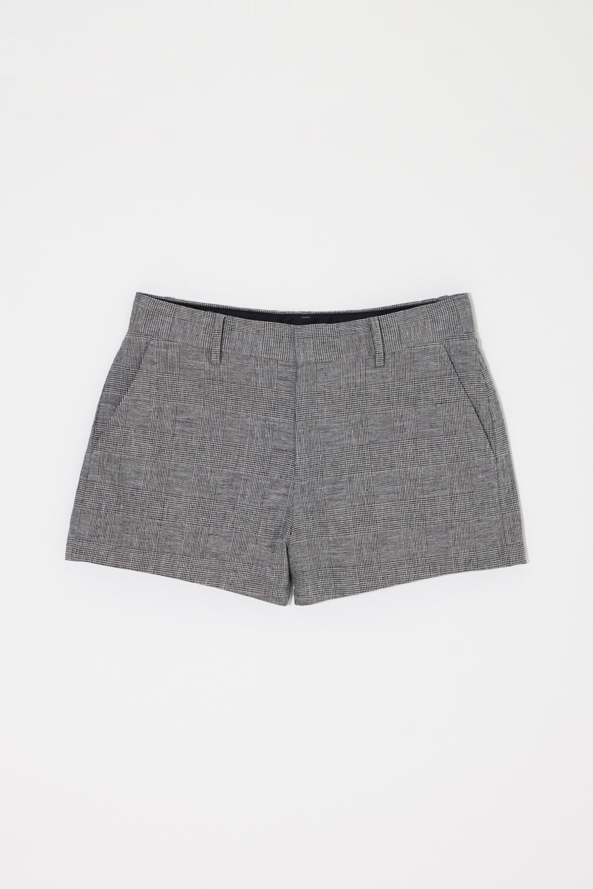 LINEN BLEND MICRO SHORTS Gray / 1 (S)
