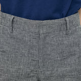 LINEN BLEND MICRO SHORTS Gray / 1 (S)
