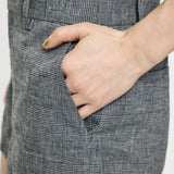 LINEN BLEND MICRO SHORTS Gray / 1 (S)