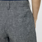 LINEN BLEND MICRO SHORTS Gray / 1 (S)